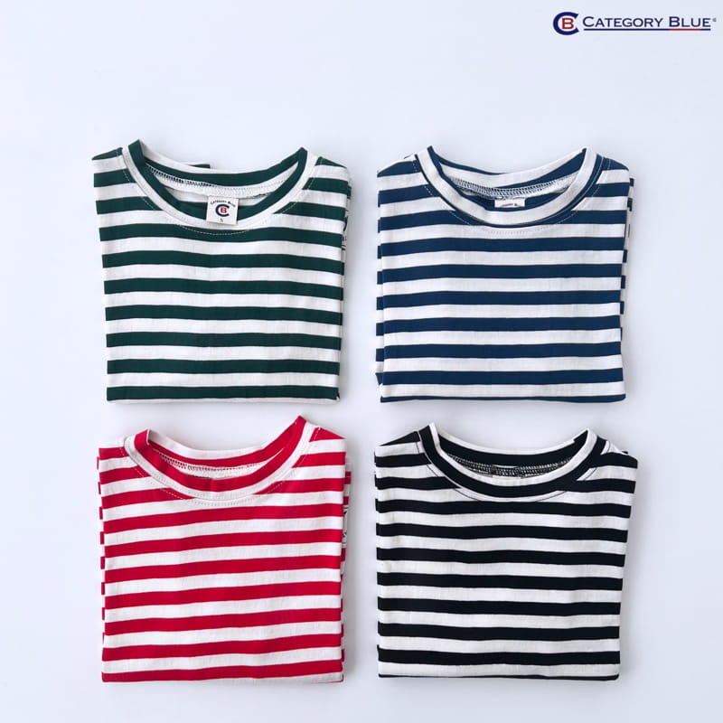 Category Blue - Korean Children Fashion - #littlefashionista - Stripes Tee - 2