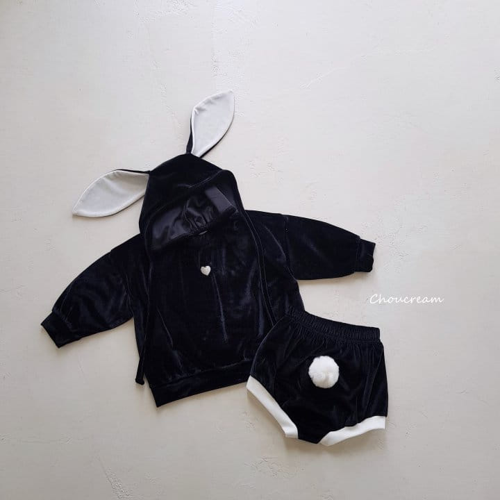 Choucream - Korean Baby Fashion - #onlinebabyshop - Velvet Rabbit Set - 4