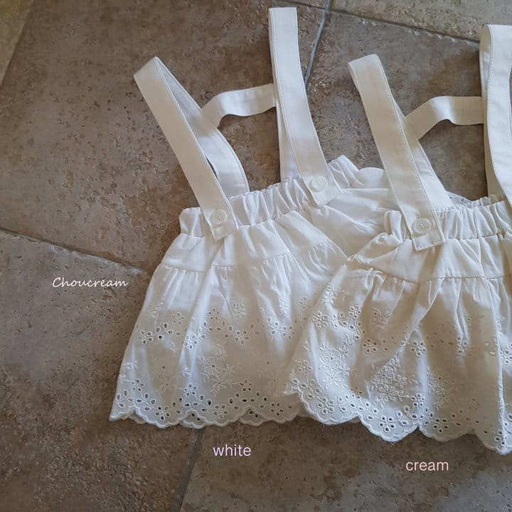 Choucream - Korean Baby Fashion - #babyboutiqueclothing - Lace Dungarees Frill Bloomer - 6