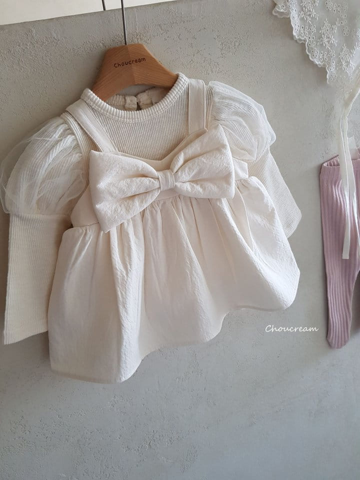 Choucream - Korean Baby Fashion - #babyclothing - Big Ribbon Mini One-piece - 8