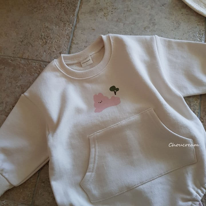 Choucream - Korean Baby Fashion - #babyclothing - Rabbit Sweatshirt Bodysuit - 4