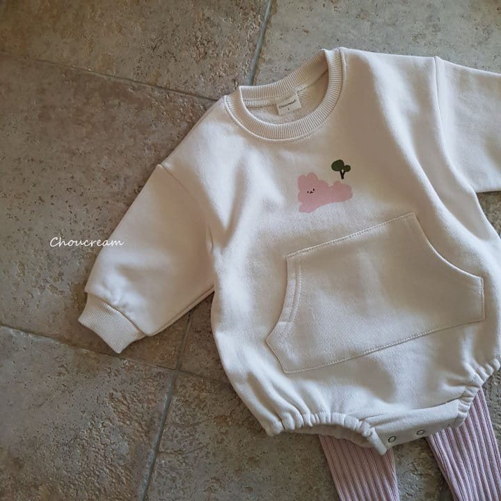 Choucream - Korean Baby Fashion - #babyfever - Rabbit Sweatshirt Bodysuit - 5