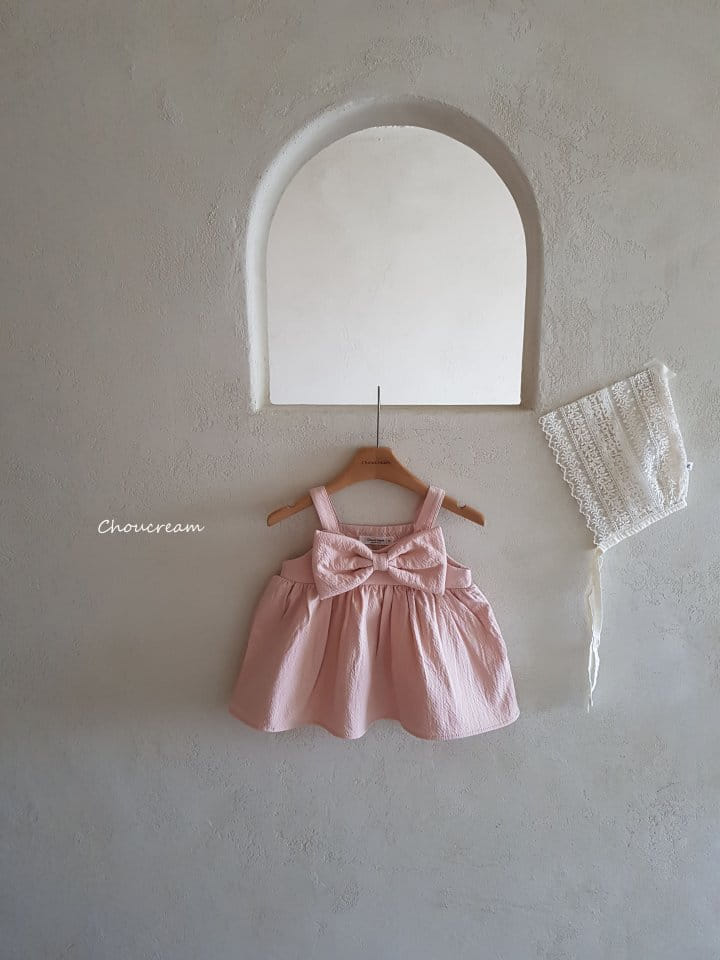 Choucream - Korean Baby Fashion - #babyfever - Big Ribbon Mini One-piece - 10