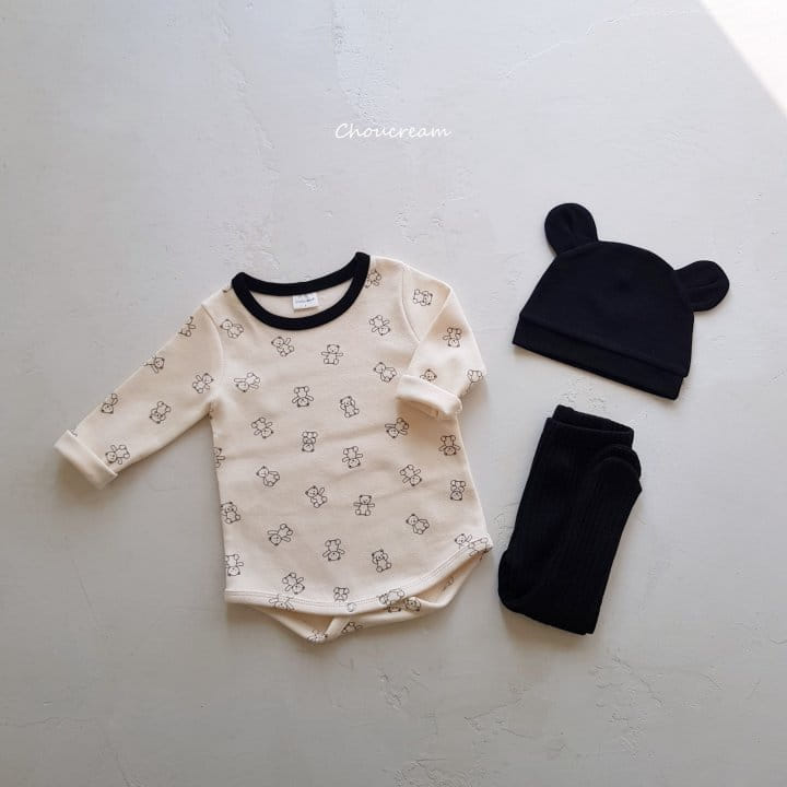 Choucream - Korean Baby Fashion - #babygirlfashion - Mini Bear Bodysuit - 2