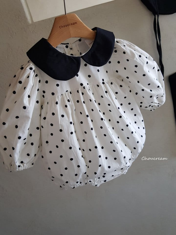 Choucream - Korean Baby Fashion - #babylifestyle - Dot Collar Bodysuit - 8