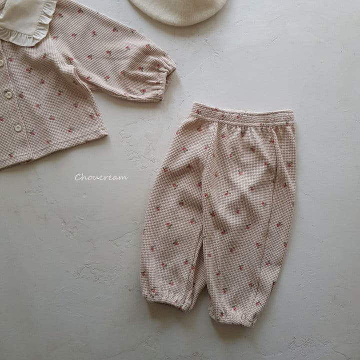 Choucream - Korean Baby Fashion - #babyootd - Waffle Cardigan Top Bottom Set - 6