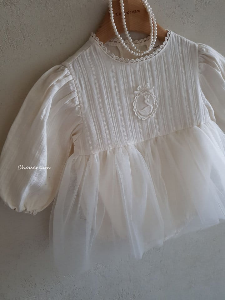 Choucream - Korean Baby Fashion - #babyootd - Swan One-piece Bodysuit - 2