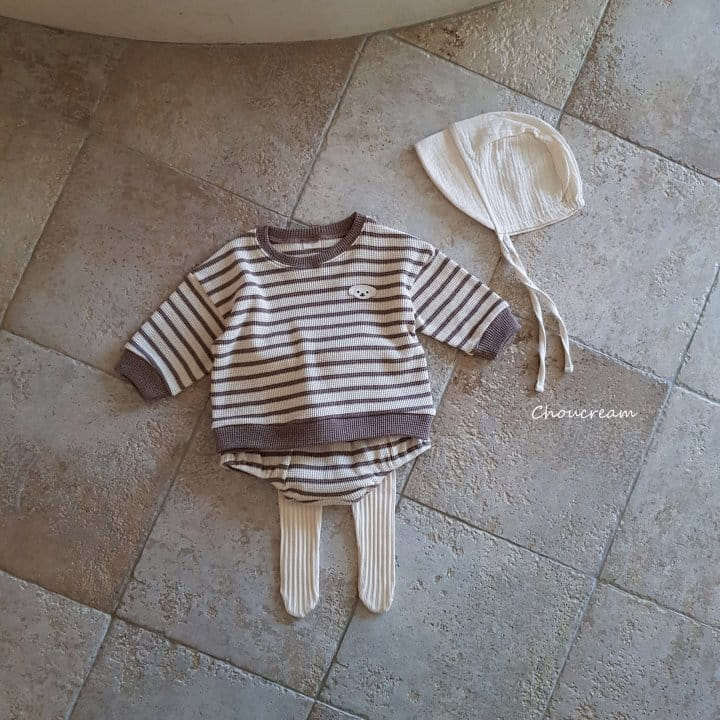 Choucream - Korean Baby Fashion - #babyoutfit - Waffle ST Top Bottom Set - 8