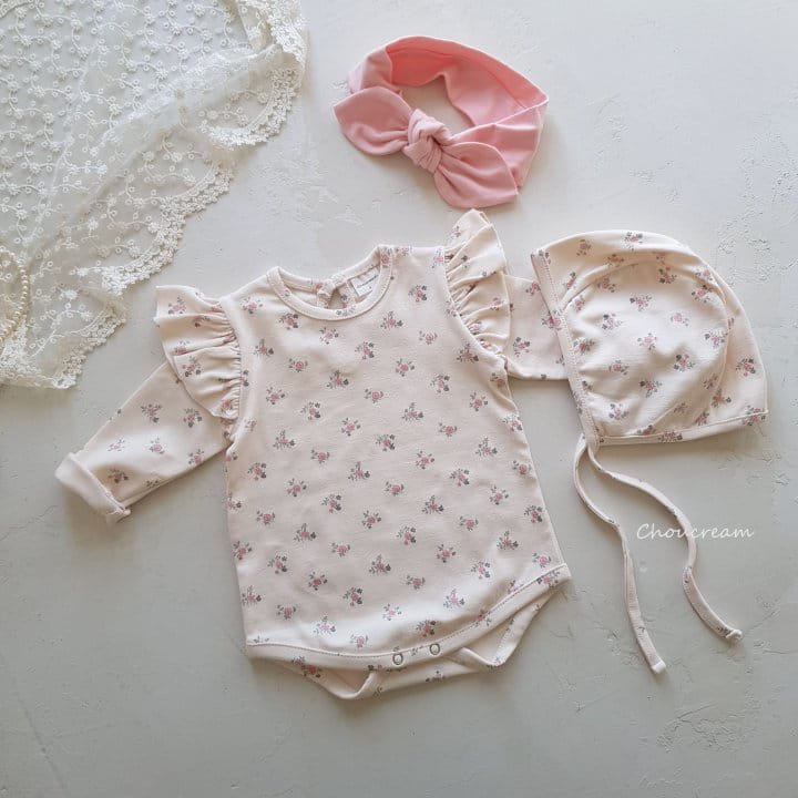 Choucream - Korean Baby Fashion - #babyoutfit - Irin Bonnet Bodysuit - 6