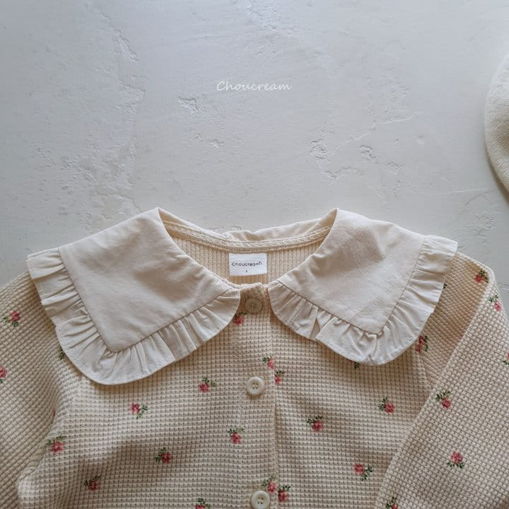 Choucream - Korean Baby Fashion - #onlinebabyboutique - Waffle Cardigan Top Bottom Set - 10