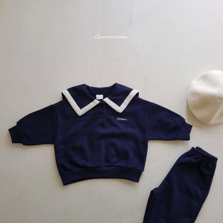 Choucream - Korean Baby Fashion - #babywear - Sailor Top Bottom Set - 4