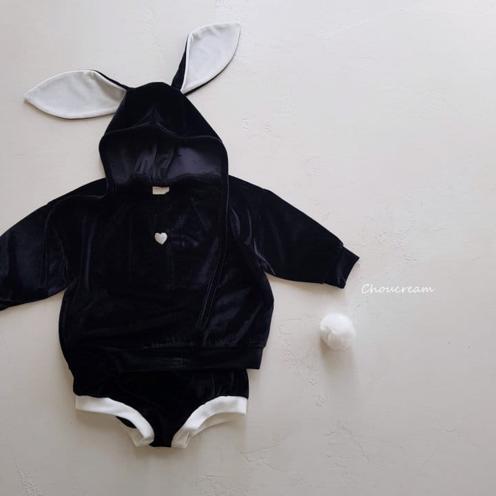 Choucream - Korean Baby Fashion - #onlinebabyboutique - Velvet Rabbit Set - 2