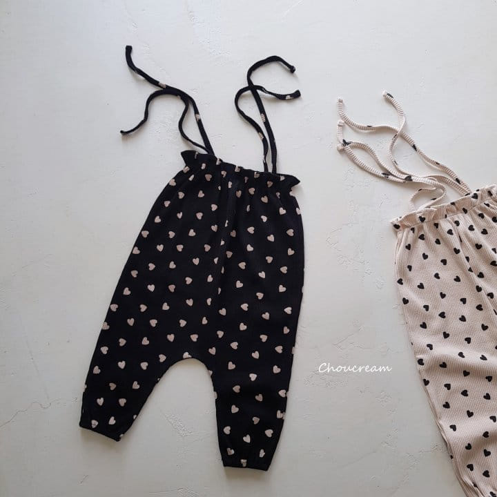 Choucream - Korean Baby Fashion - #onlinebabyshop - Heart Overalls