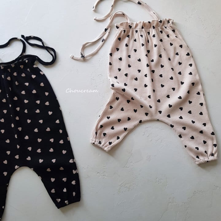 Choucream - Korean Baby Fashion - #smilingbaby - Heart Overalls - 2