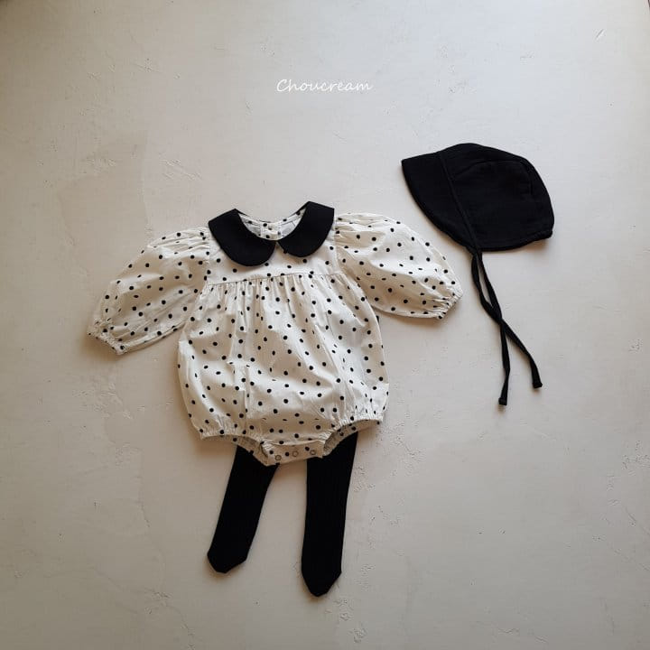 Choucream - Korean Baby Fashion - #smilingbaby - Dot Collar Bodysuit