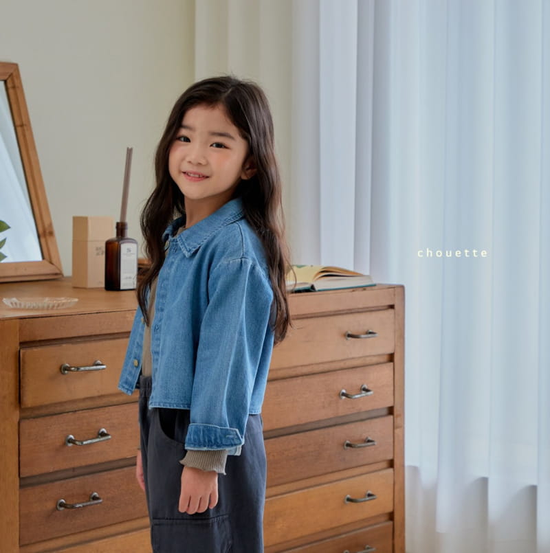 Chouette - Korean Children Fashion - #childofig - Denim Crop Shirt - 9