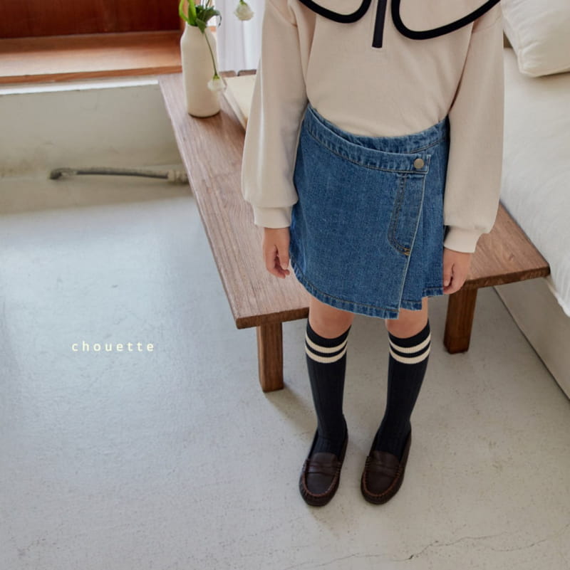 Chouette - Korean Children Fashion - #kidsshorts - Denim Currot Pants - 11