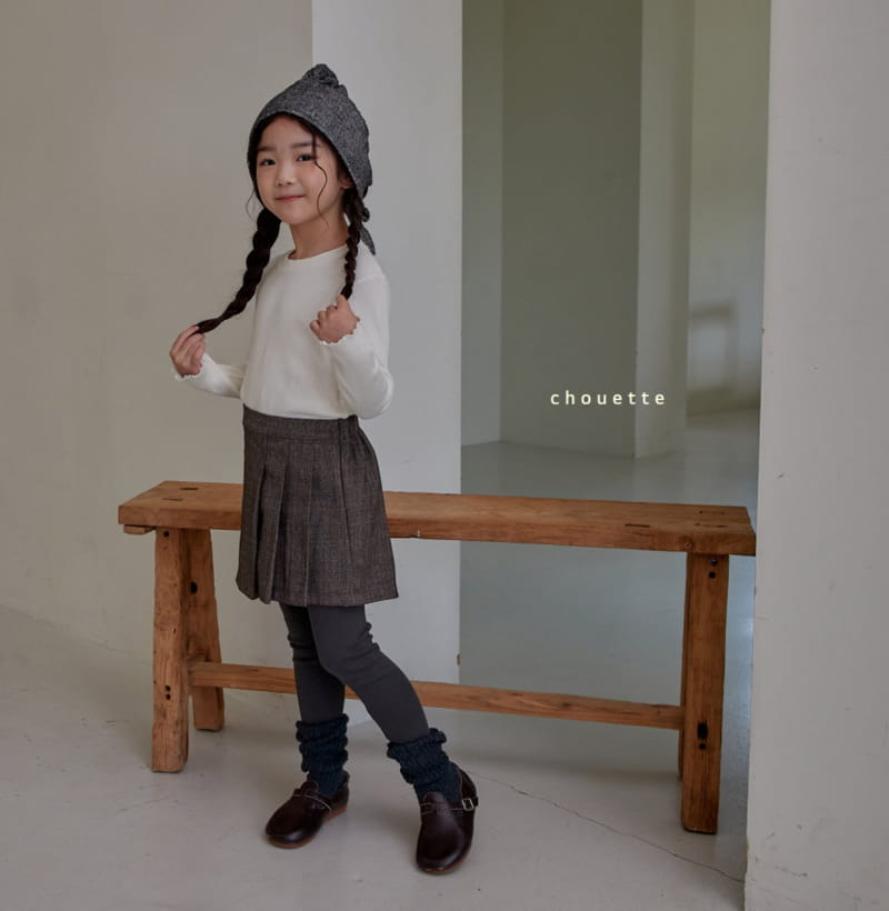 Chouette - Korean Children Fashion - #kidsshorts - Latte Rib Tee - 3