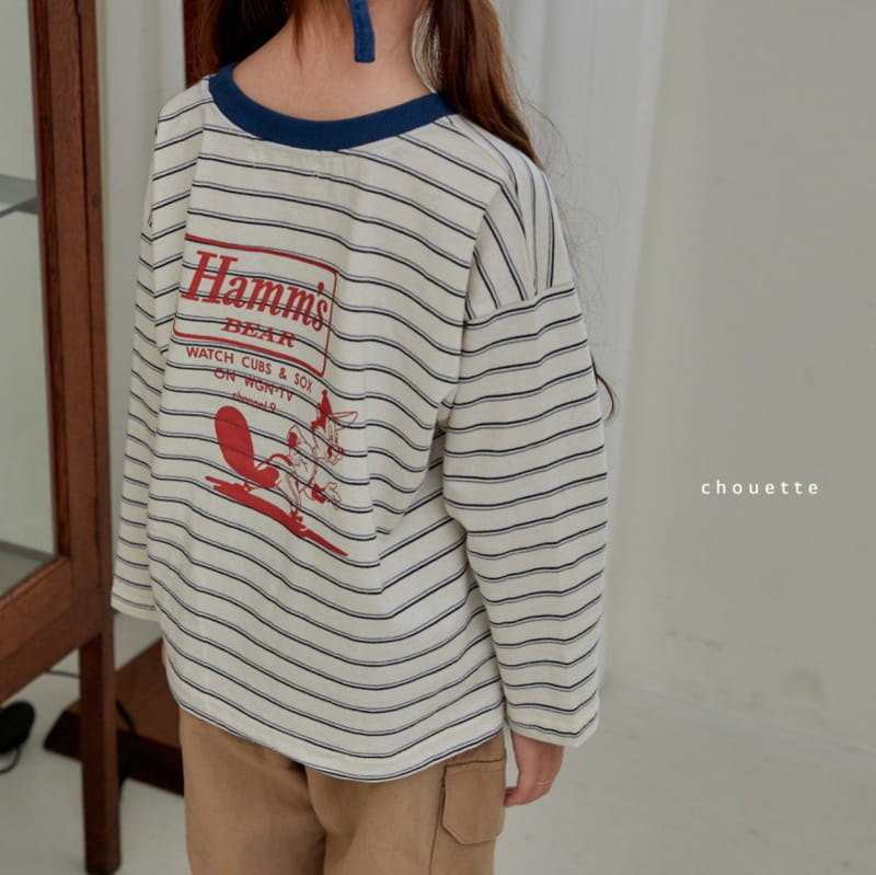 Chouette - Korean Children Fashion - #kidsstore - Squirrel Stripes Tee - 12