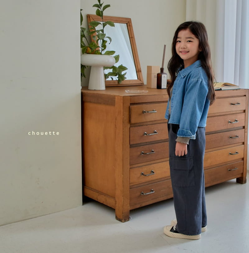 Chouette - Korean Children Fashion - #littlefashionista - Denim Crop Shirt - 2