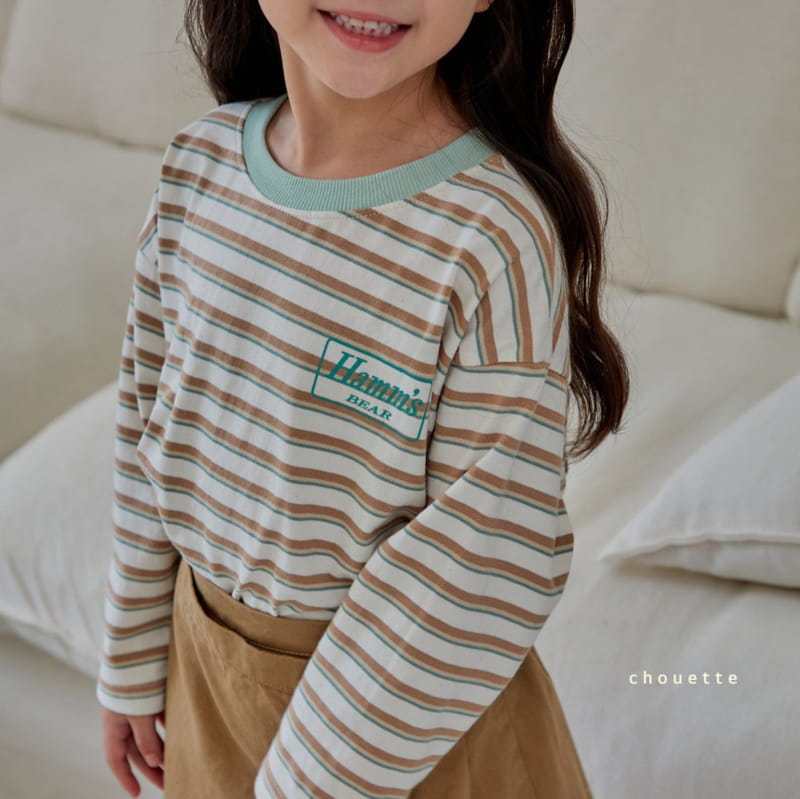 Chouette - Korean Children Fashion - #littlefashionista - Squirrel Stripes Tee