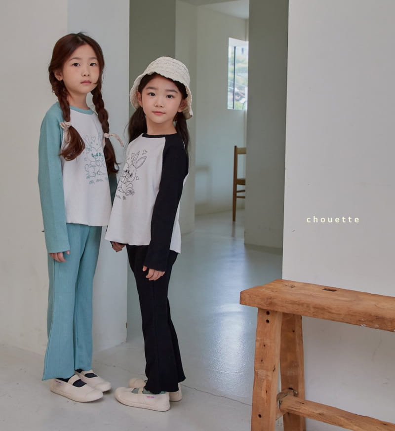 Chouette - Korean Children Fashion - #minifashionista - Bunny Top Bottom Set - 2