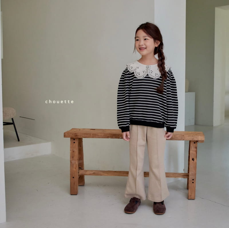 Chouette - Korean Children Fashion - #minifashionista - Knit Collar Sweatshirt - 10