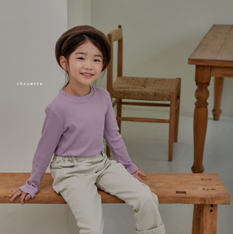 Chouette - Korean Children Fashion - #prettylittlegirls - Latte Rib Tee - 10