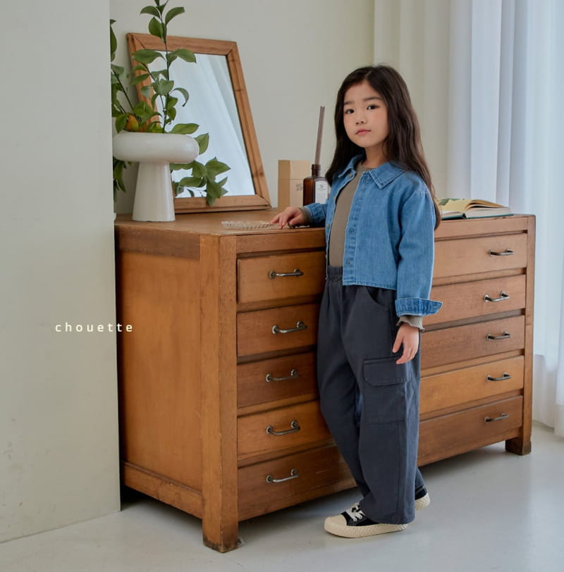 Chouette - Korean Children Fashion - #stylishchildhood - Denim Crop Shirt - 8