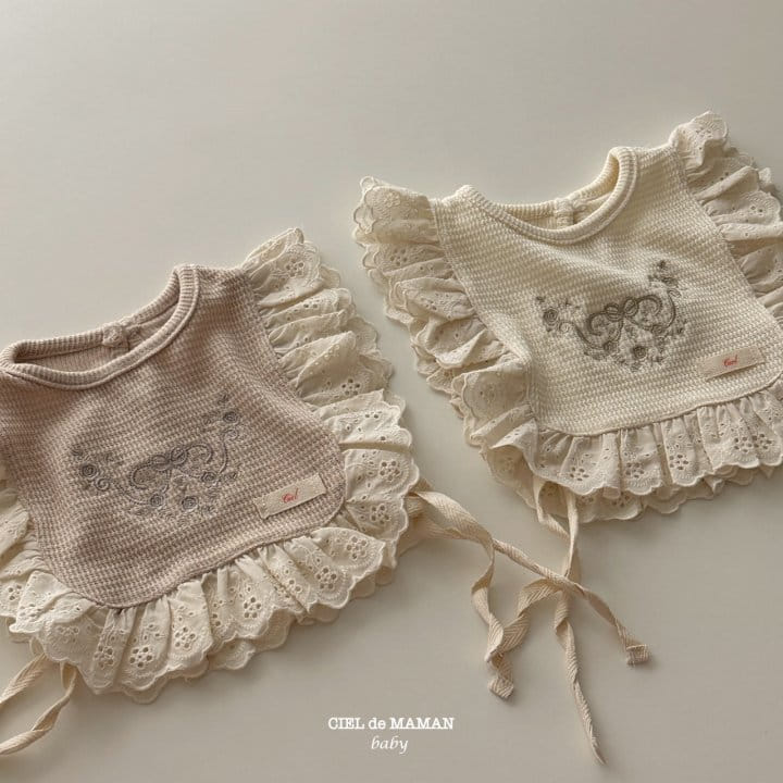 Ciel De Maman - Korean Baby Fashion - #babyfashion - Waffle Bib