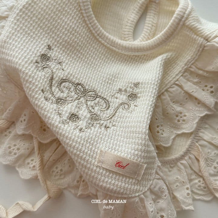 Ciel De Maman - Korean Baby Fashion - #babyfever - Waffle Bib - 2