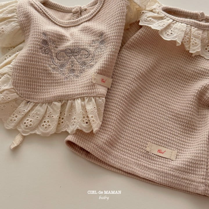 Ciel De Maman - Korean Baby Fashion - #babyootd - Waffle Bib - 6