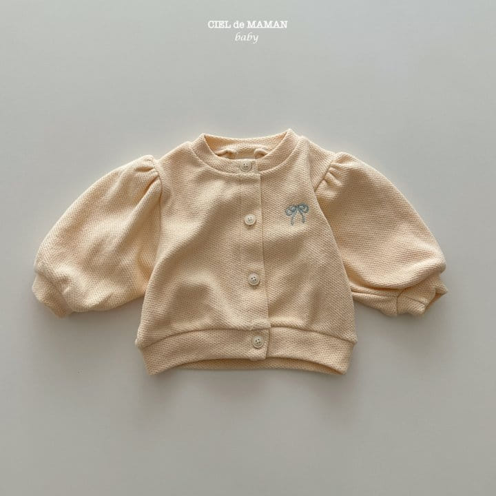 Ciel De Maman - Korean Baby Fashion - #babyootd - Ribbon Knit Cardigan - 2