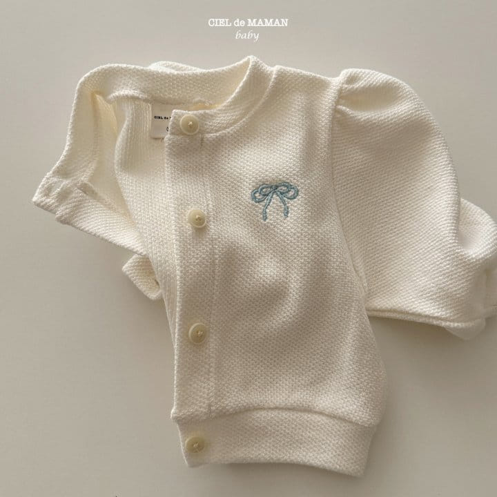 Ciel De Maman - Korean Baby Fashion - #onlinebabyshop - Ribbon Knit Cardigan - 7