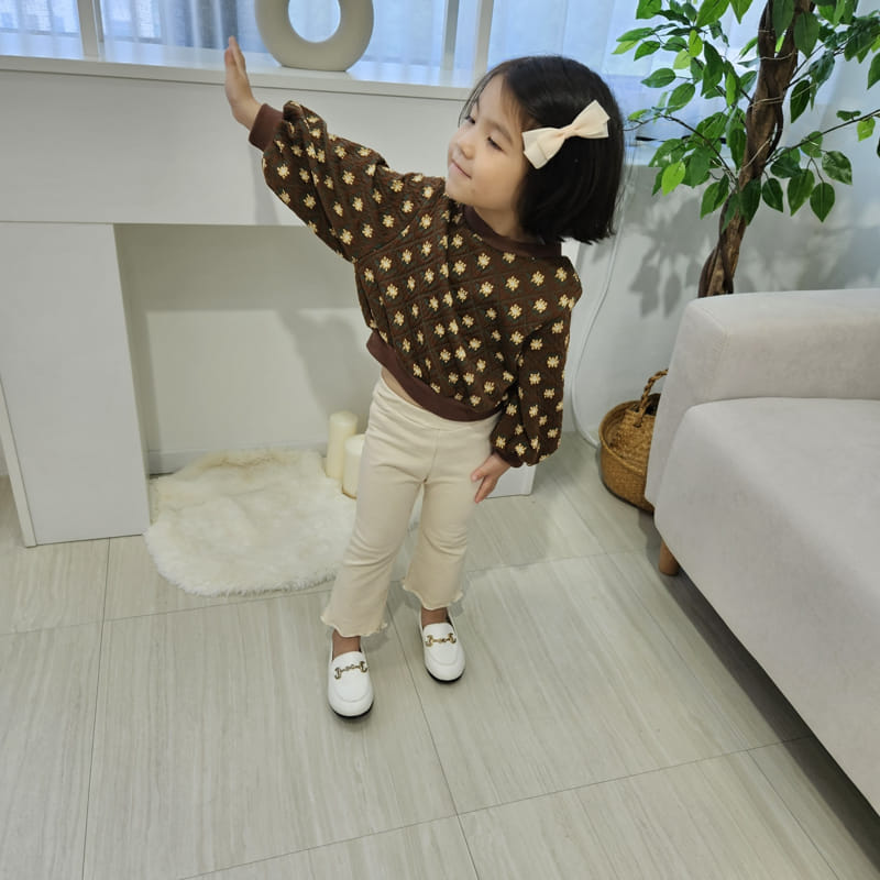 Color - Korean Children Fashion - #childofig - Flower Sweatshirt