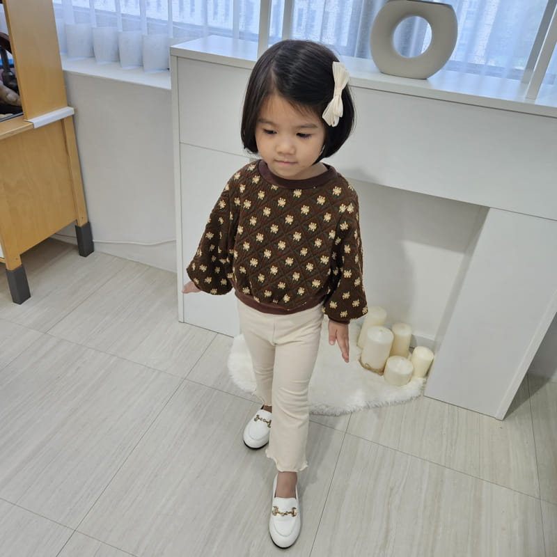 Color - Korean Children Fashion - #childofig - Flower Sweatshirt - 2