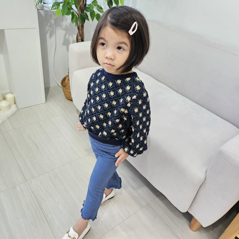 Color - Korean Children Fashion - #littlefashionista - Flower Sweatshirt - 11