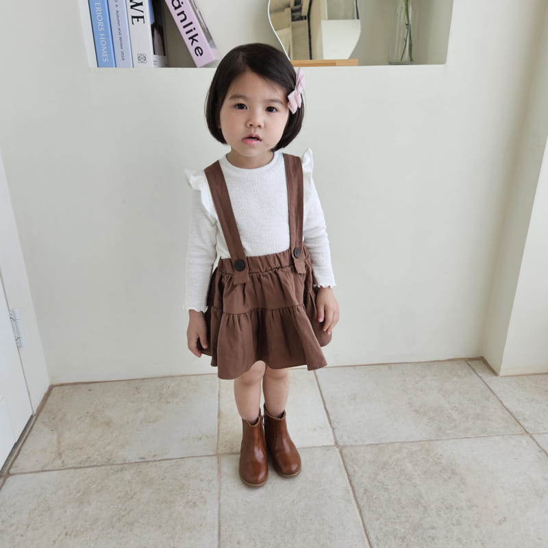 Color - Korean Children Fashion - #minifashionista - D Dungarees Skirt - 3