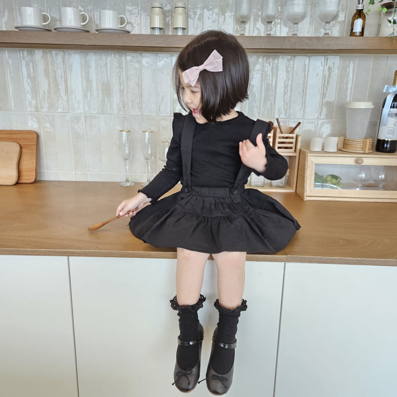 Color - Korean Children Fashion - #minifashionista - D Dungarees Skirt - 4