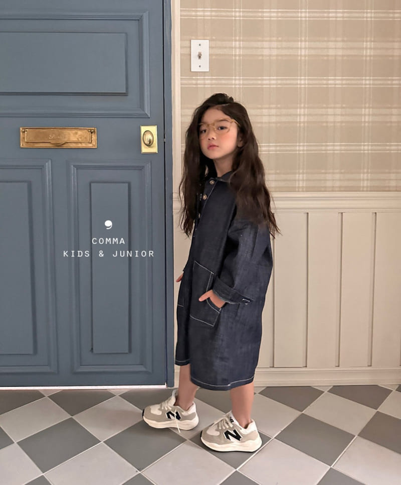 Comma - Korean Children Fashion - #Kfashion4kids - Denim One-piece - 5