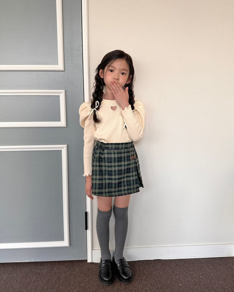 Comma - Korean Children Fashion - #childofig - Check Skirt - 12