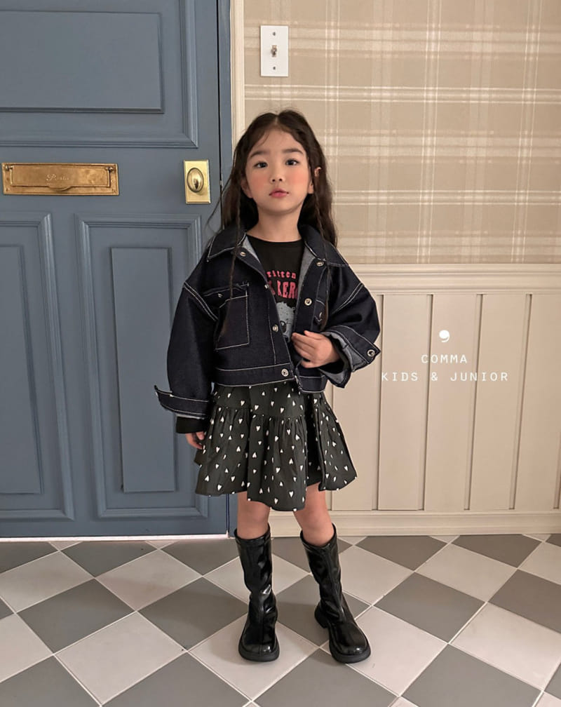 Comma - Korean Children Fashion - #designkidswear - Denim Dark Blue Jacket - 11