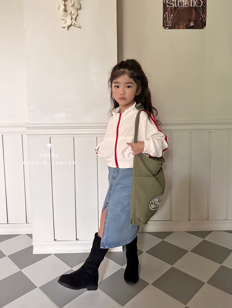 Comma - Korean Children Fashion - #designkidswear - Slit Denim Skirt - 7