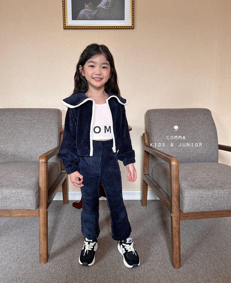 Comma - Korean Children Fashion - #designkidswear - Veloure Zip-up - 6