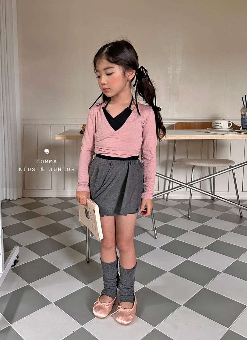 Comma - Korean Children Fashion - #kidsshorts - Wrap Tee