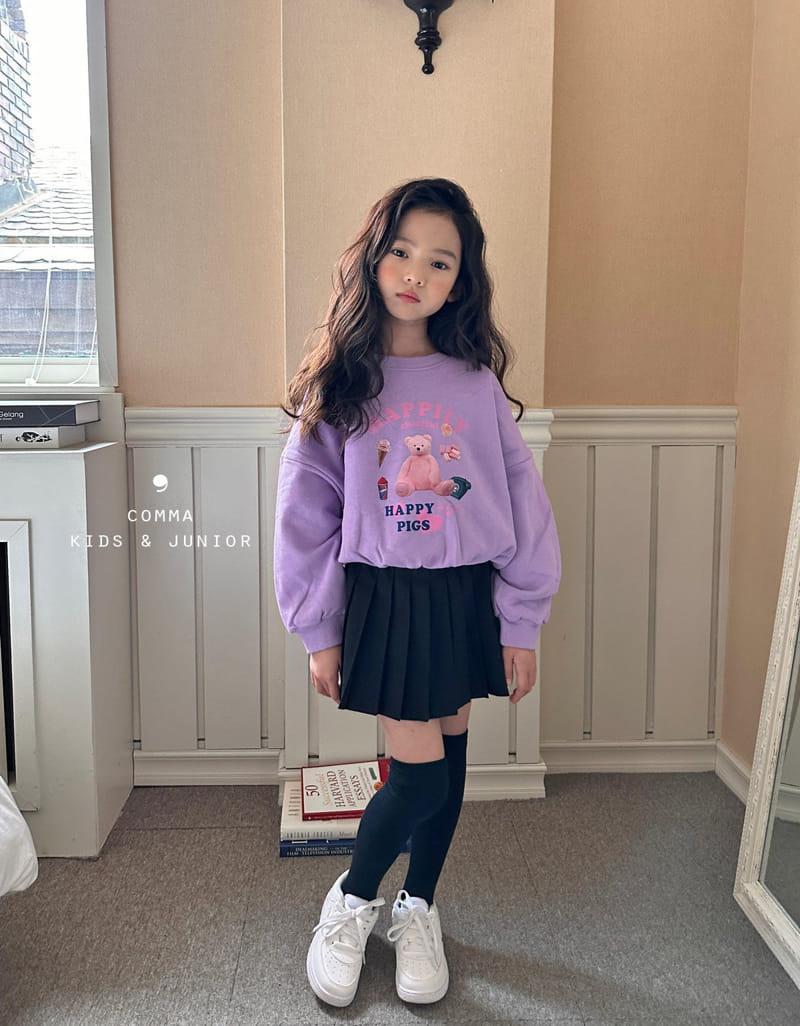 Comma - Korean Children Fashion - #kidsshorts - Happy Sweatshirt - 3