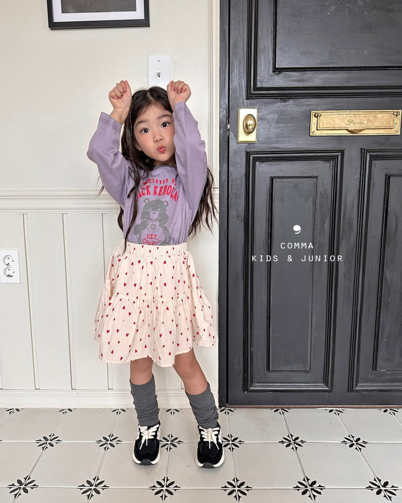 Comma - Korean Children Fashion - #kidzfashiontrend - Heart Skirt - 5