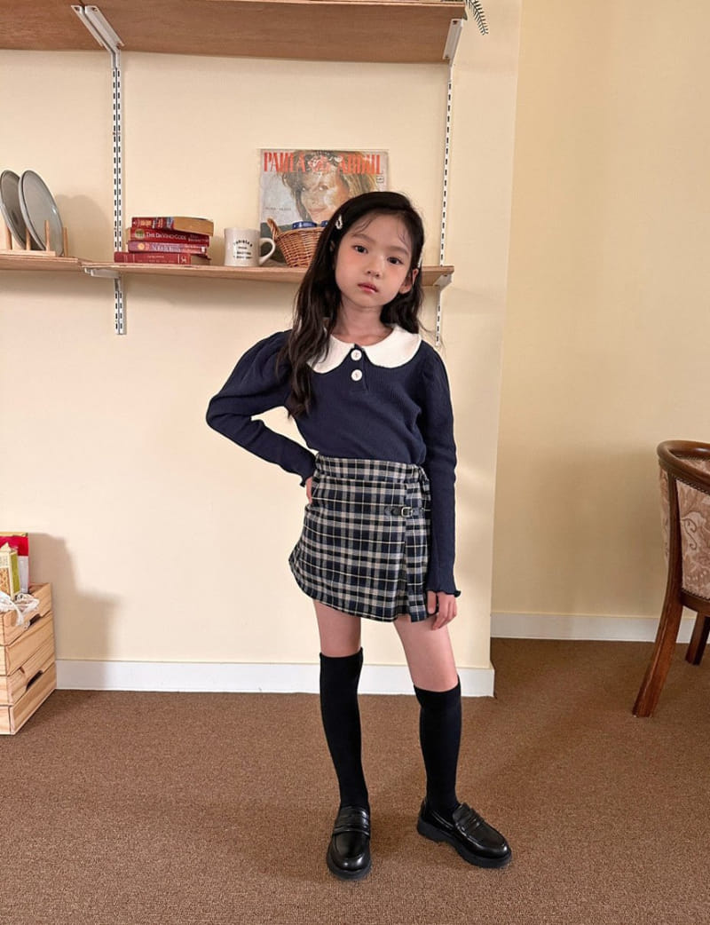 Comma - Korean Children Fashion - #littlefashionista - Check Skirt - 5