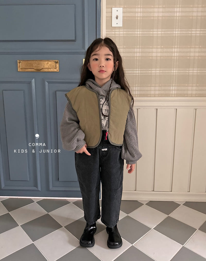 Comma - Korean Children Fashion - #littlefashionista - Bonding Khaki Vest - 10