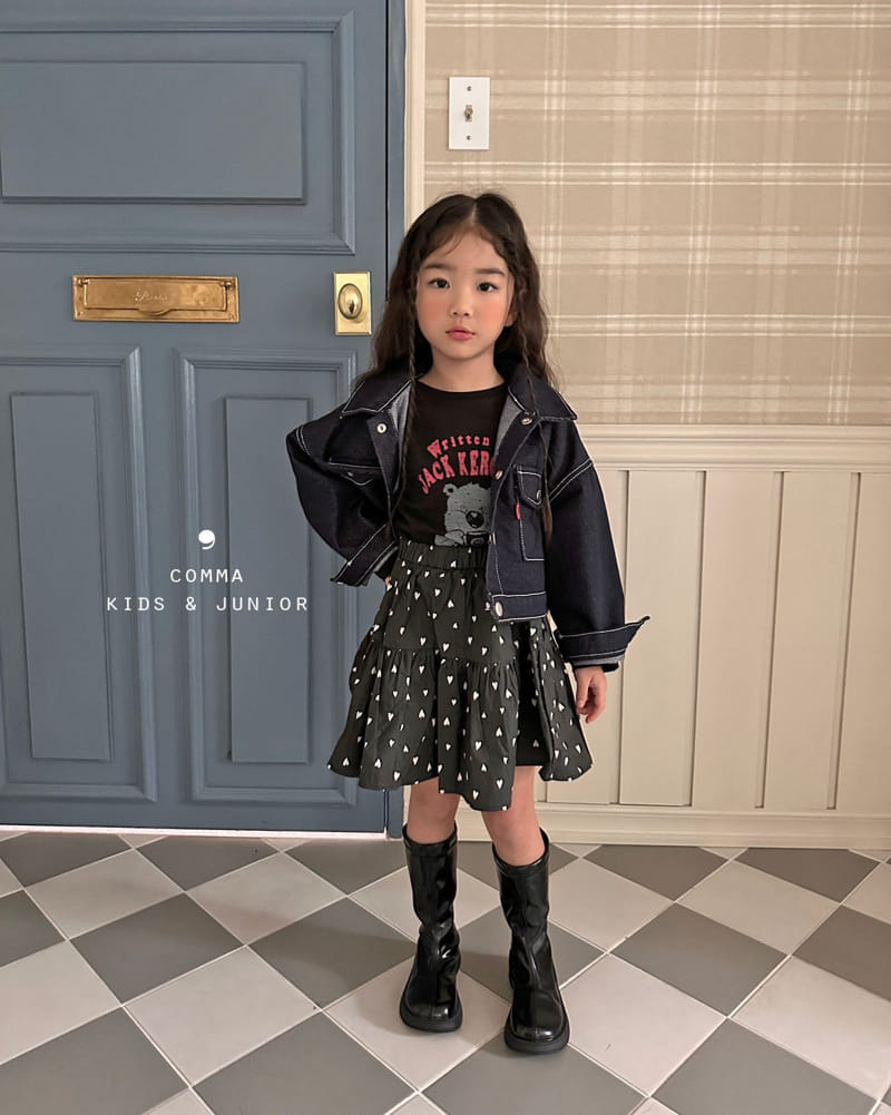 Comma - Korean Children Fashion - #littlefashionista - Heart Skirt - 7